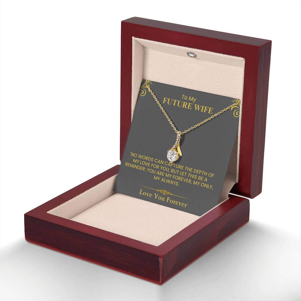 To My Future Wife Card - Sentimental Love Keepsake with Gold Accents for Bride-to-Be