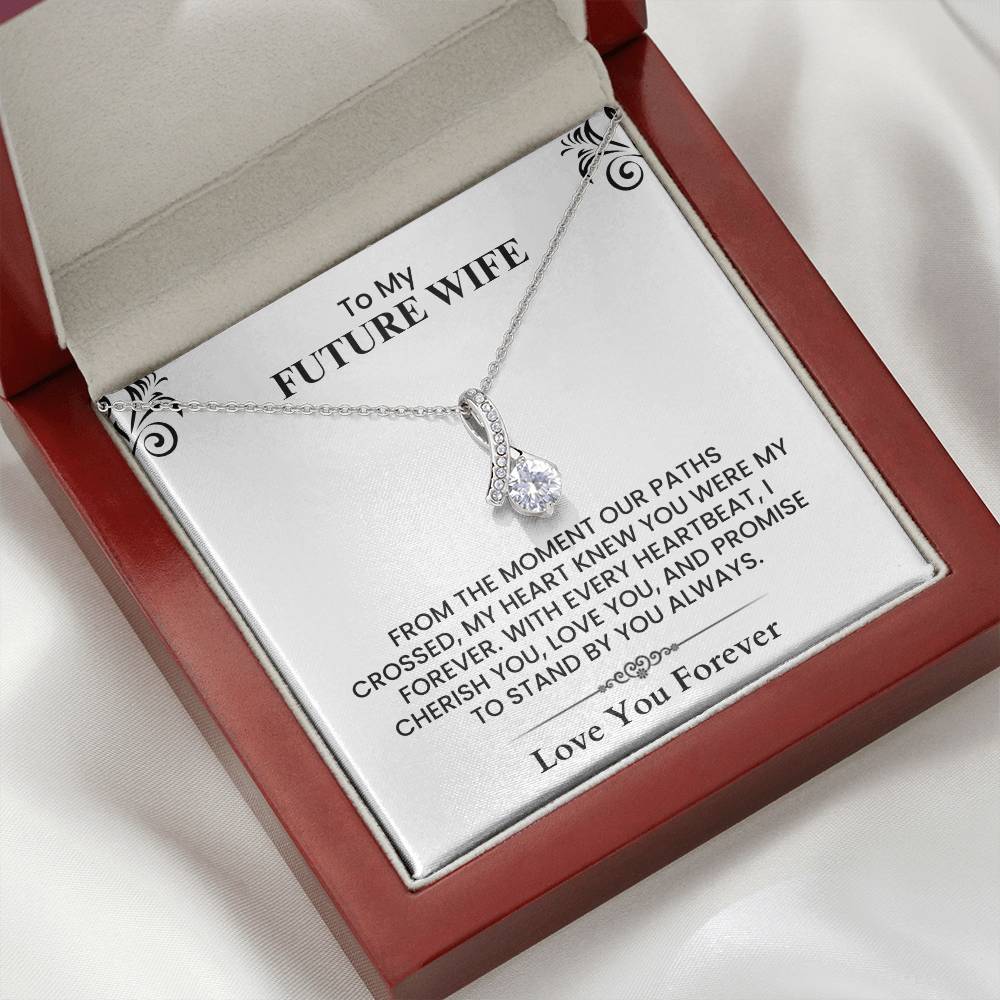 To My Future Wife Elegant Drop Pendant Necklace Romantic Wedding Gift Alluring Beauty necklace