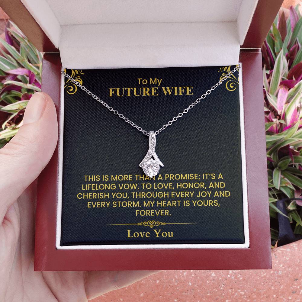 To My Future Wife Card - Meaningful Love Keepsake for Proposal or Engagement Alluring Beauty necklace