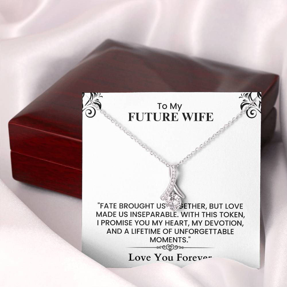 To My Future Wife Card - Emotional Love Note for Fiancée, Perfect Anniversary Gift Alluring Beauty necklace