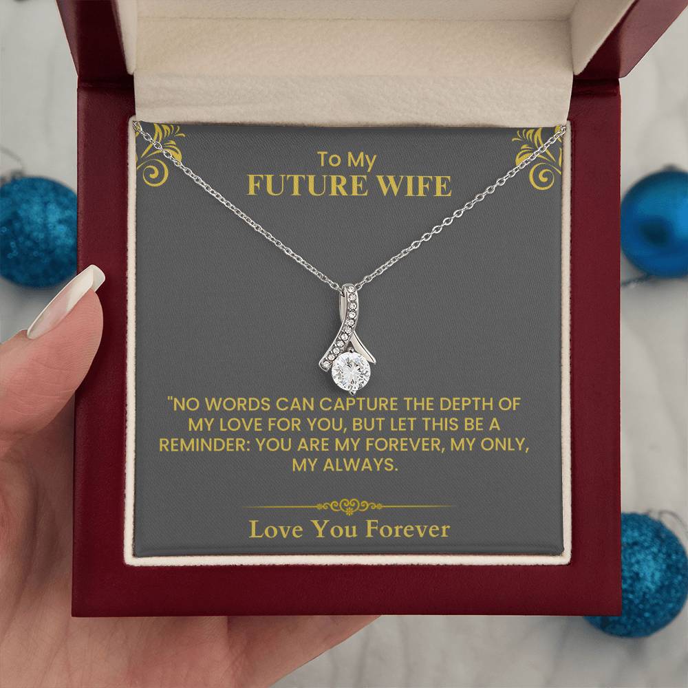 To My Future Wife Card - Sentimental Love Keepsake with Gold Accents for Bride-to-Be