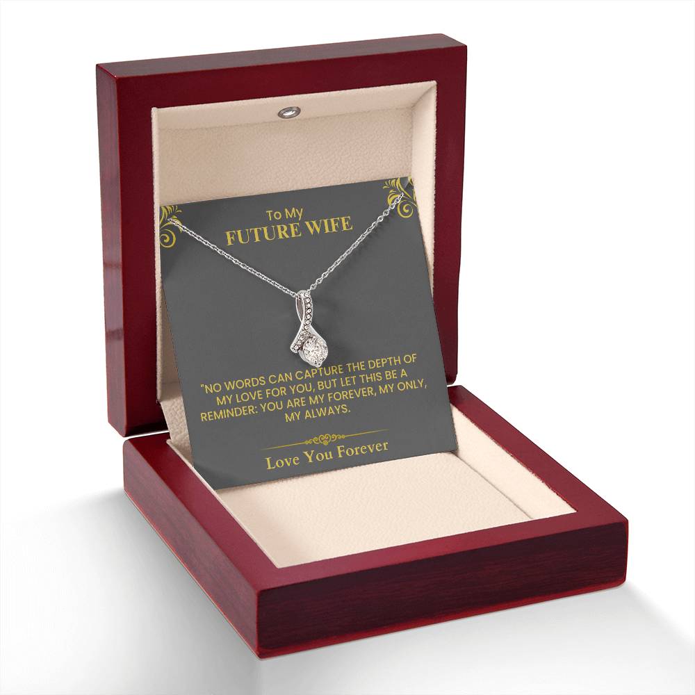To My Future Wife Card - Sentimental Love Keepsake with Gold Accents for Bride-to-Be