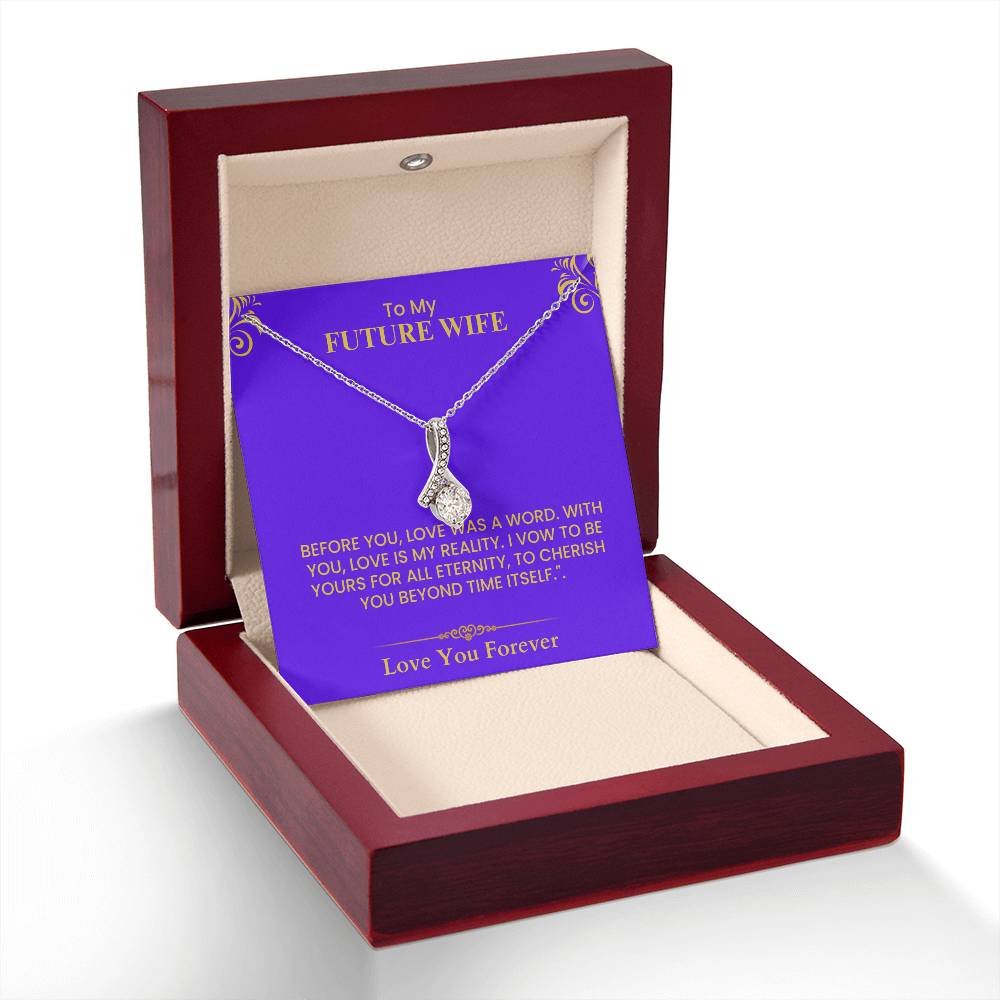 To My Future Wife Card - Meaningful Love Keepsake with Gold Accents for Proposal Alluring Beauty necklace