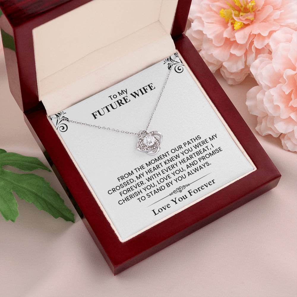 To My Future Wife Eternal Love Knot Necklace Romantic Gift for Engagement Anniversary and Wedding  Love Knot Necklace.