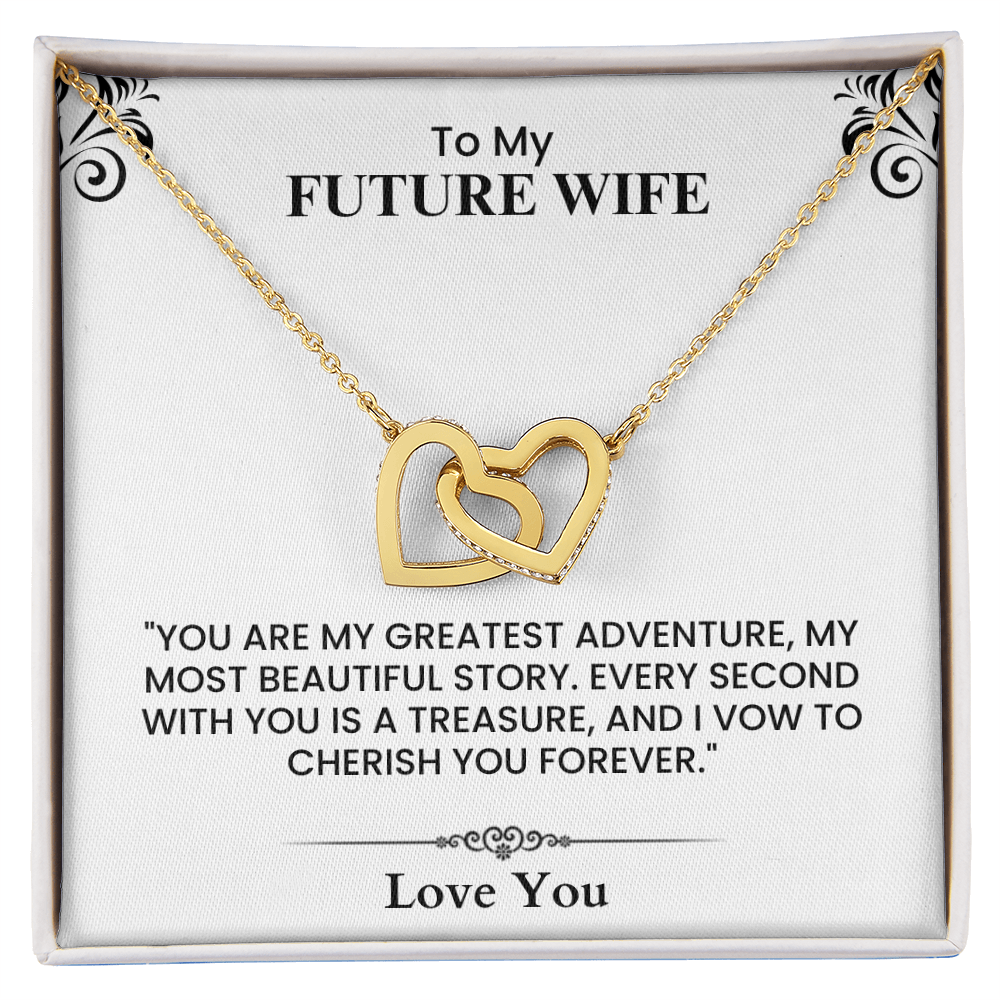 Romantic Gift for Future Wife - Sentimental Wedding or Engagement Keepsake for Her two lovely heart