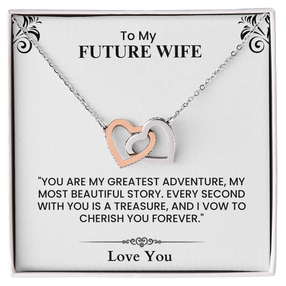 Romantic Gift for Future Wife - Sentimental Wedding or Engagement Keepsake for Her two lovely heart