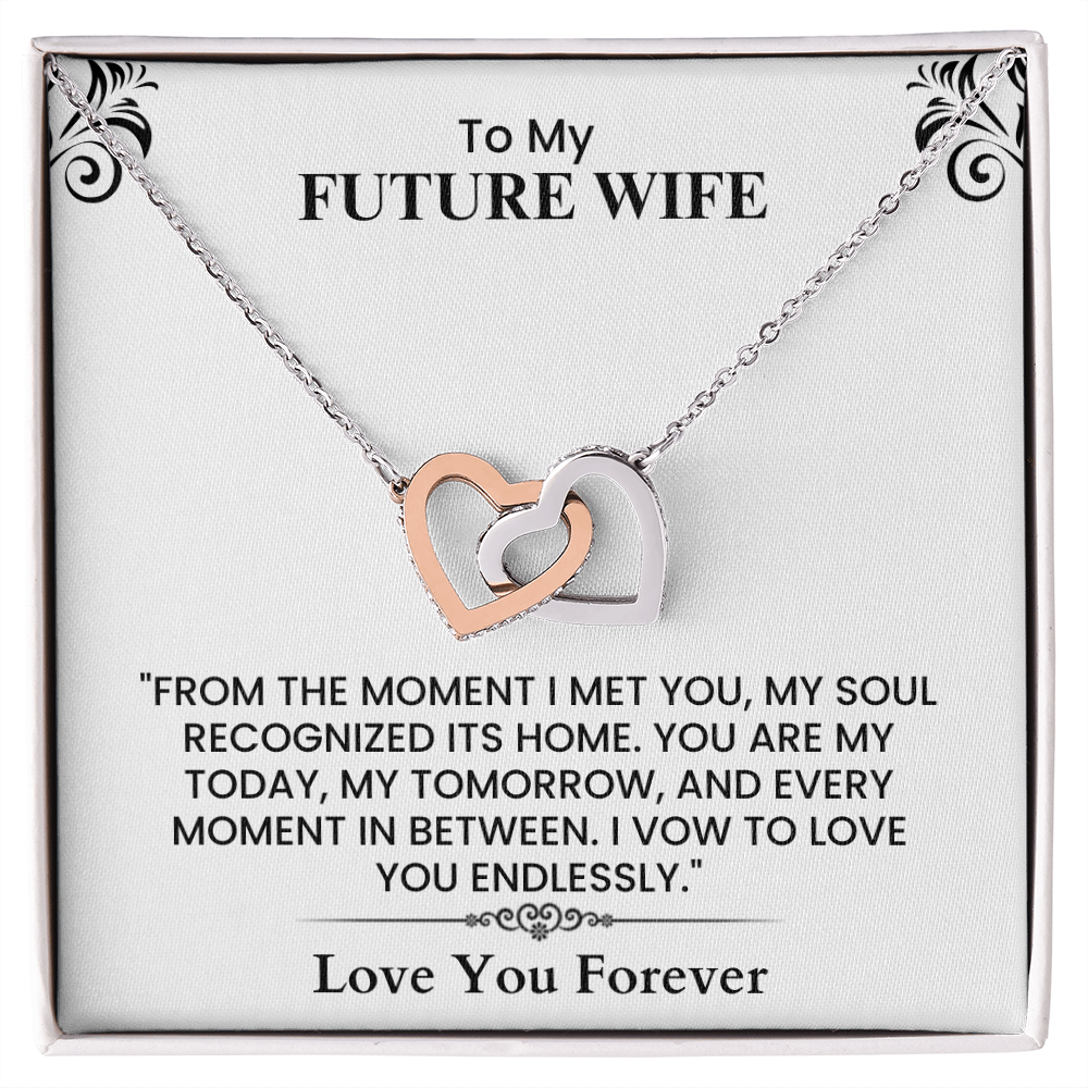 Romantic Gift for Future Wife - Emotional Love Note for Wedding, Anniversary, or Proposal  Interlocking Hearts