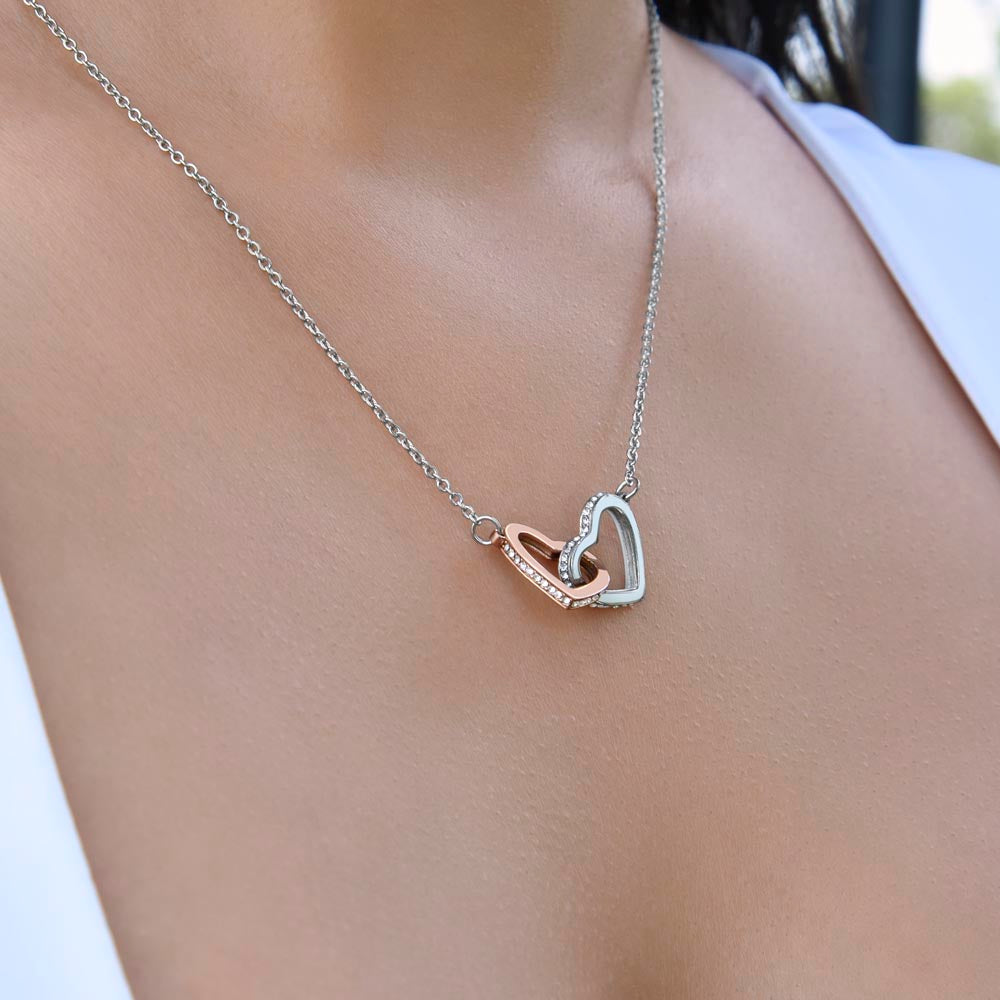 To My Future Wife Interlocking Hearts Necklace Sentimental Gift for Anniversary  Interlocking Hearts necklace