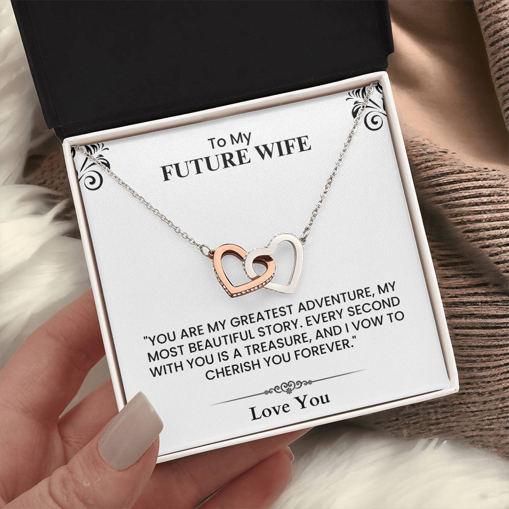 Romantic Gift for Future Wife - Sentimental Wedding or Engagement Keepsake for Her two lovely heart