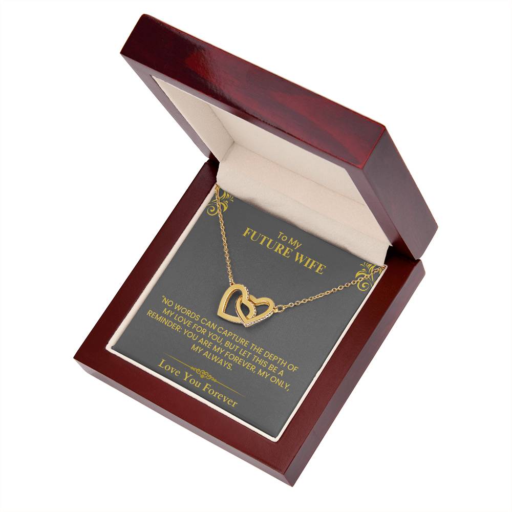 Romantic Gift for Fiancée - Heartfelt Love Letter Card for Wedding or Anniversary interlocking hearts