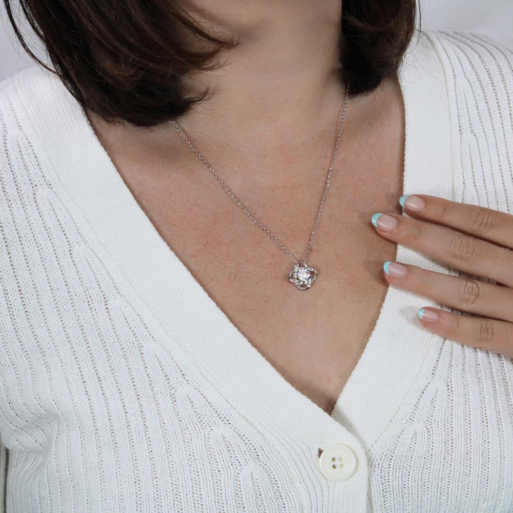 To My Soul Mate You are my greatest blessing, my deepest love, and my most beautiful forever- Love Knot Necklace