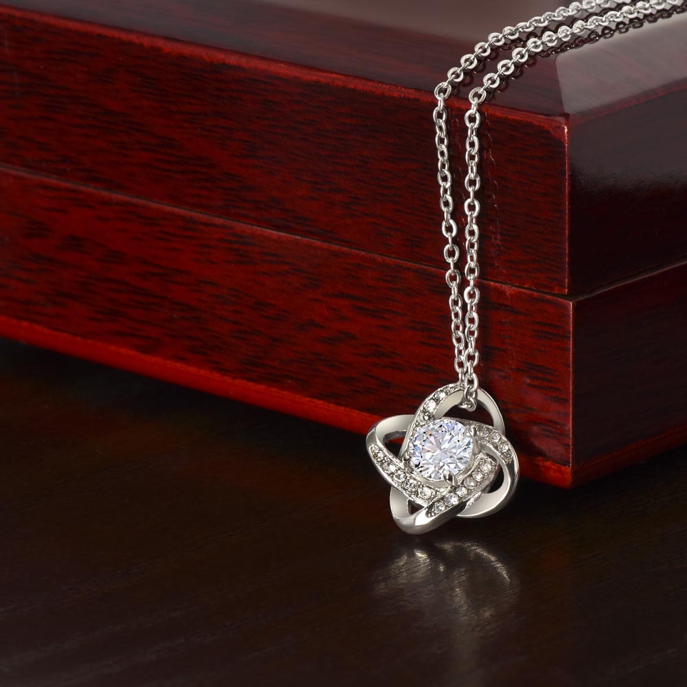 To My Soul Mate You are my greatest blessing, my deepest love, and my most beautiful forever- Love Knot Necklace