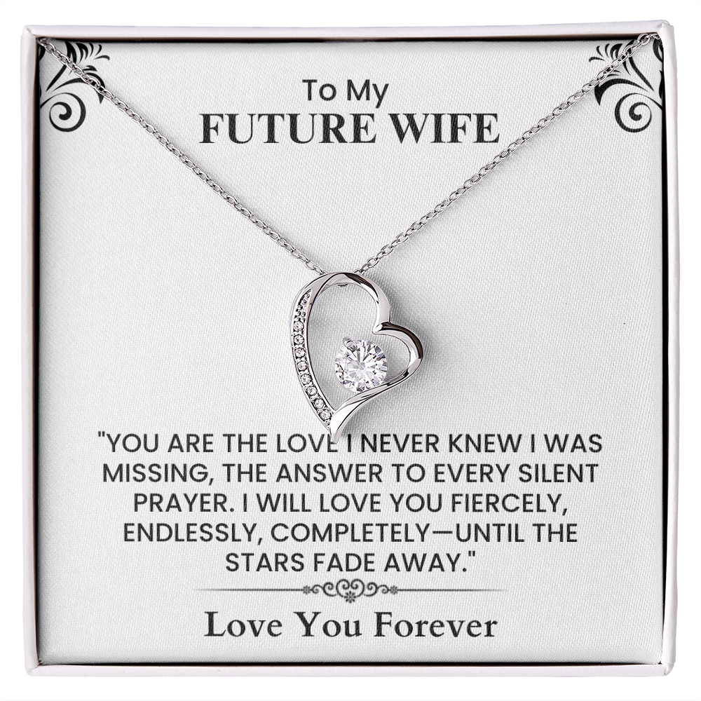 Wedding Gift for Bride – Romantic Message from Future Husband Forever Love Necklace