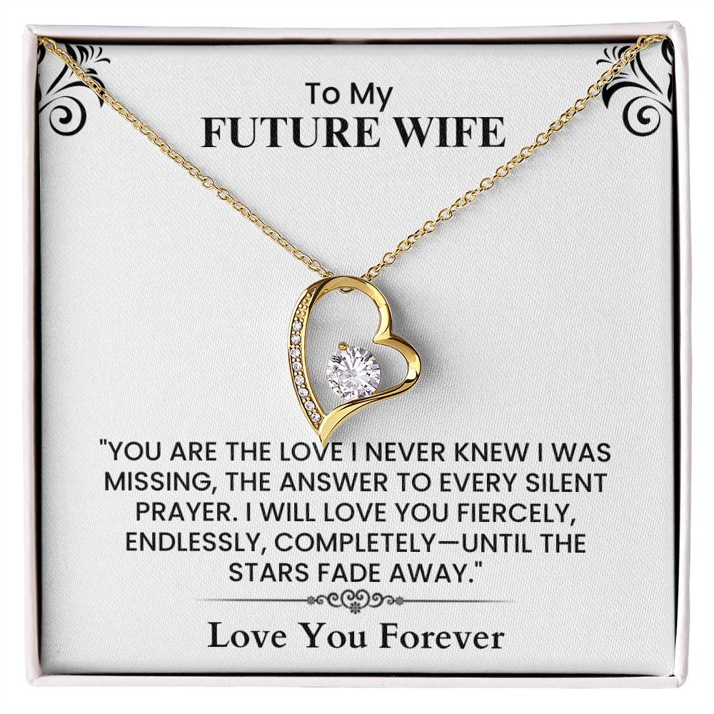 Wedding Gift for Bride – Romantic Message from Future Husband Forever Love Necklace
