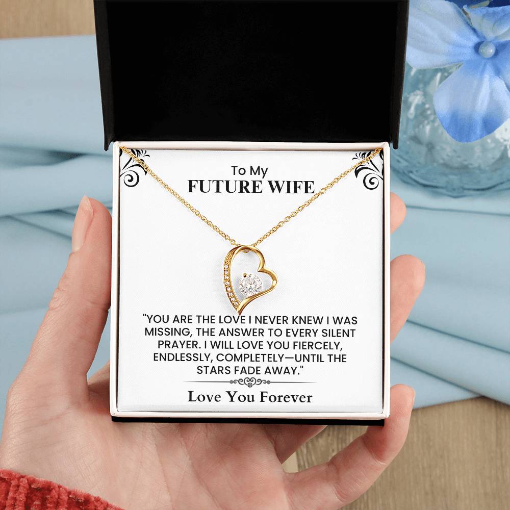 Wedding Gift for Bride – Romantic Message from Future Husband Forever Love Necklace