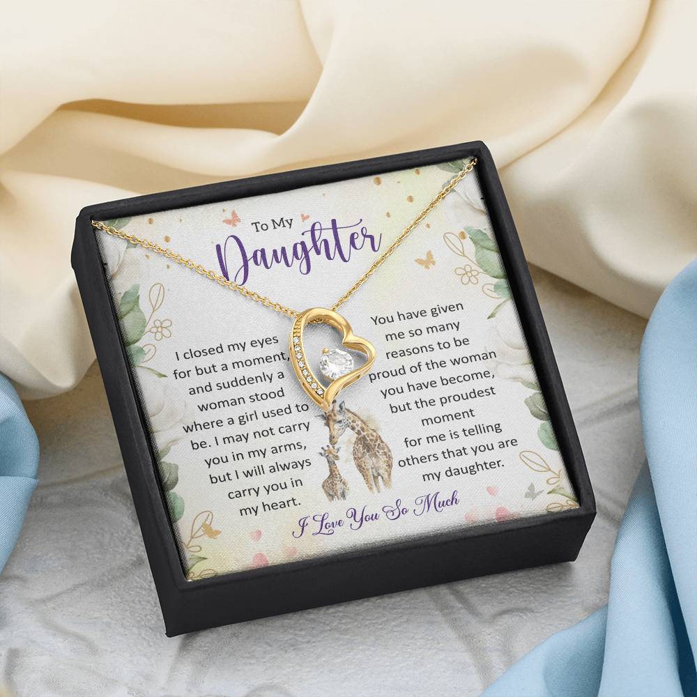 Sentimental Gift for Daughter - Heartfelt Keepsake from Mom or Dad Forever Love Necklace