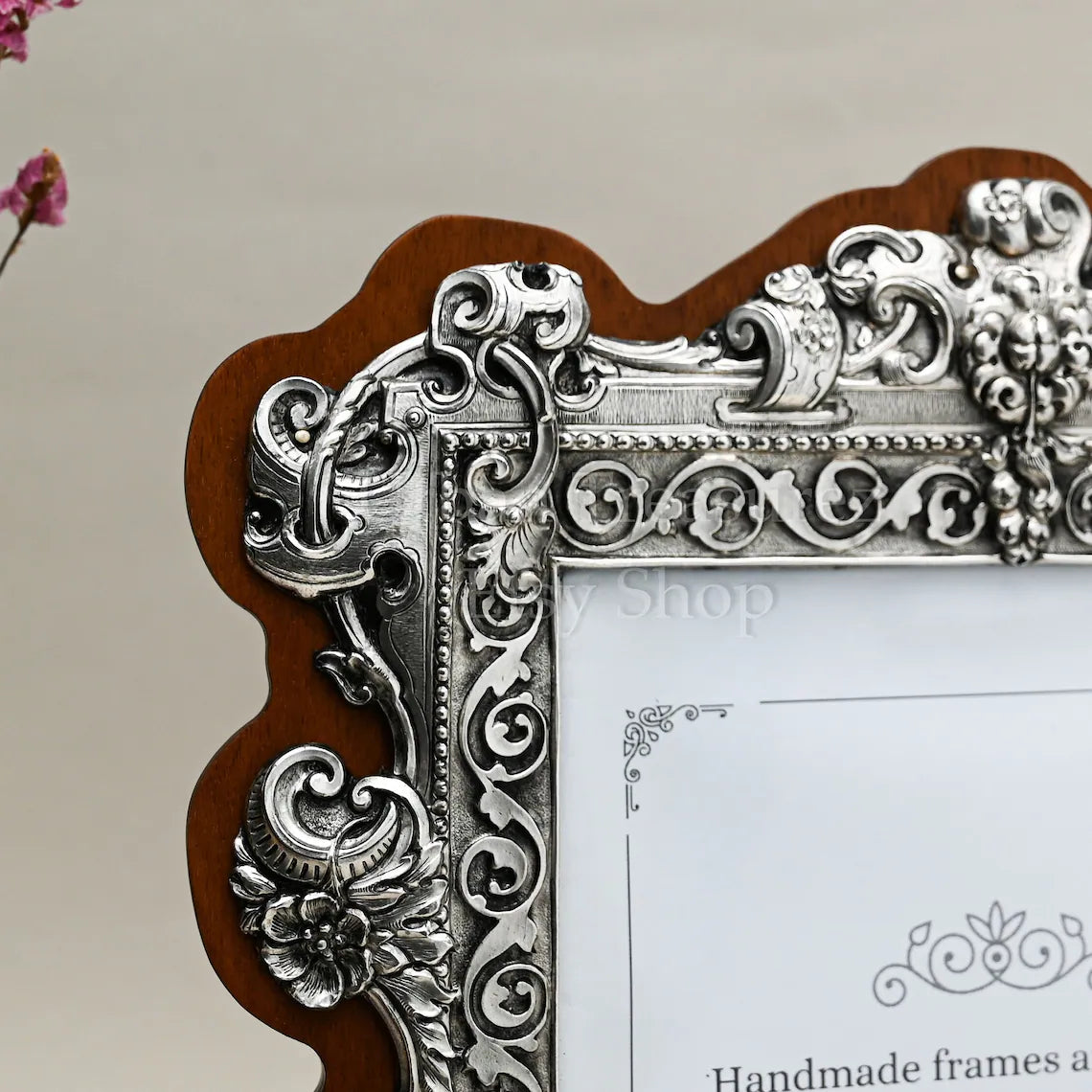 Sterling Silver Photo Frame Gift • Hallmarked Silver • Antique Elegant Classic Home Decor | Family Photo Frame Luxury | Wedding Frame Gift