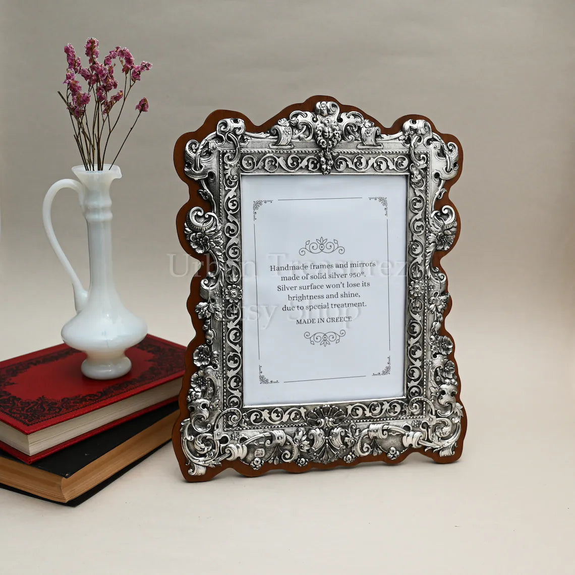 Sterling Silver Photo Frame Gift • Hallmarked Silver • Antique Elegant Classic Home Decor | Family Photo Frame Luxury | Wedding Frame Gift