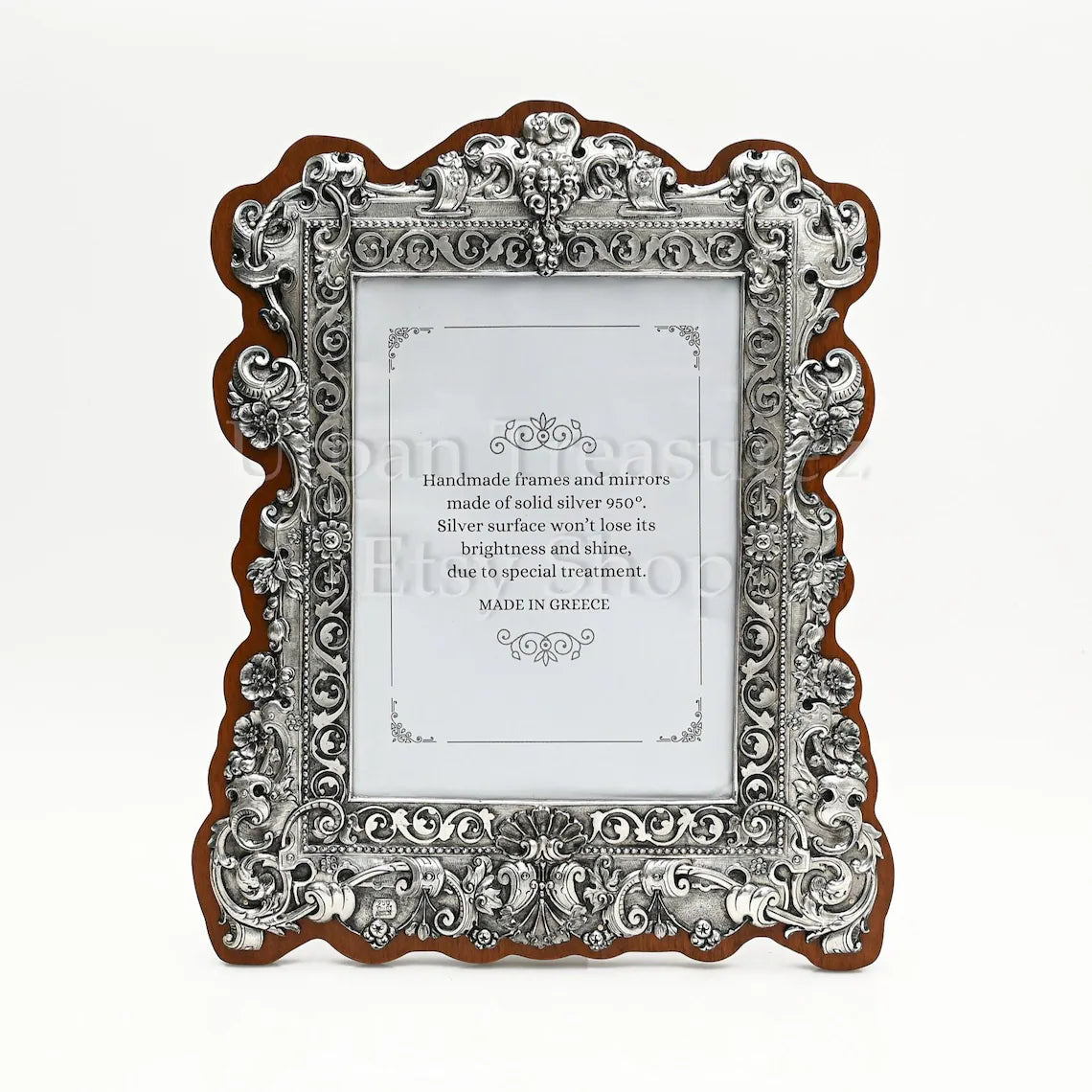 Sterling Silver Photo Frame Gift • Hallmarked Silver • Antique Elegant Classic Home Decor | Family Photo Frame Luxury | Wedding Frame Gift